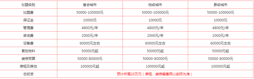 蜜雪冰城加盟多少钱